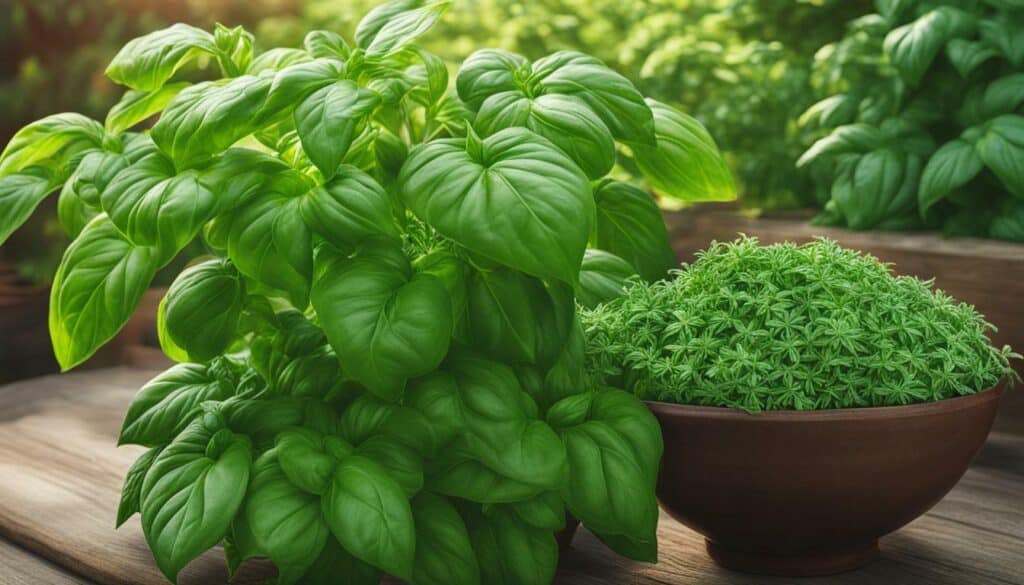 Basil and Herbaceous Plants