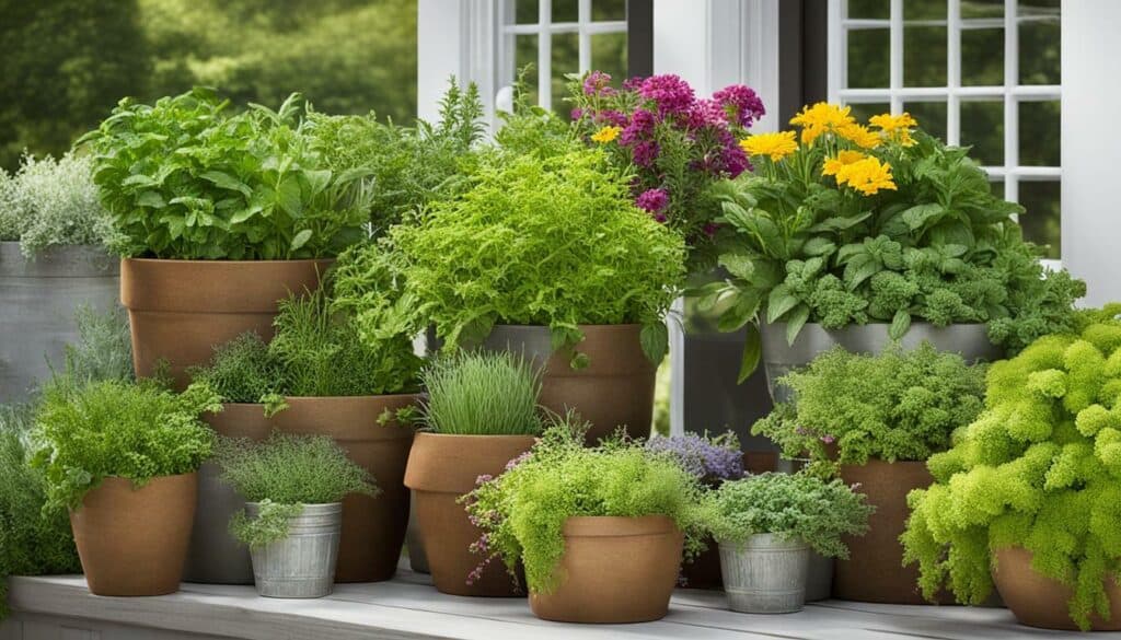 Container Herb Garden Image