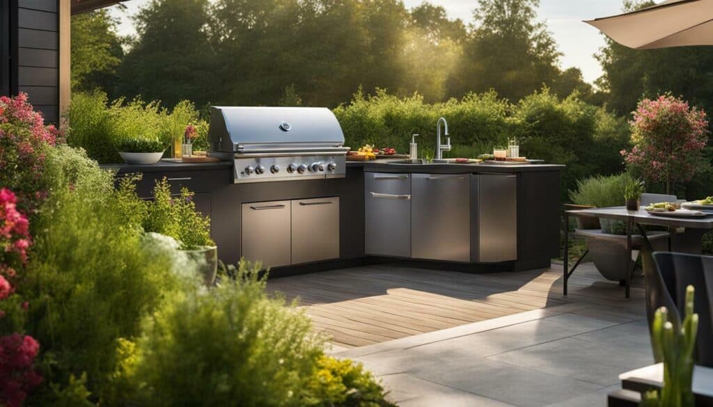Draco Grills Outdoor Kitchen and Sink Cabinet