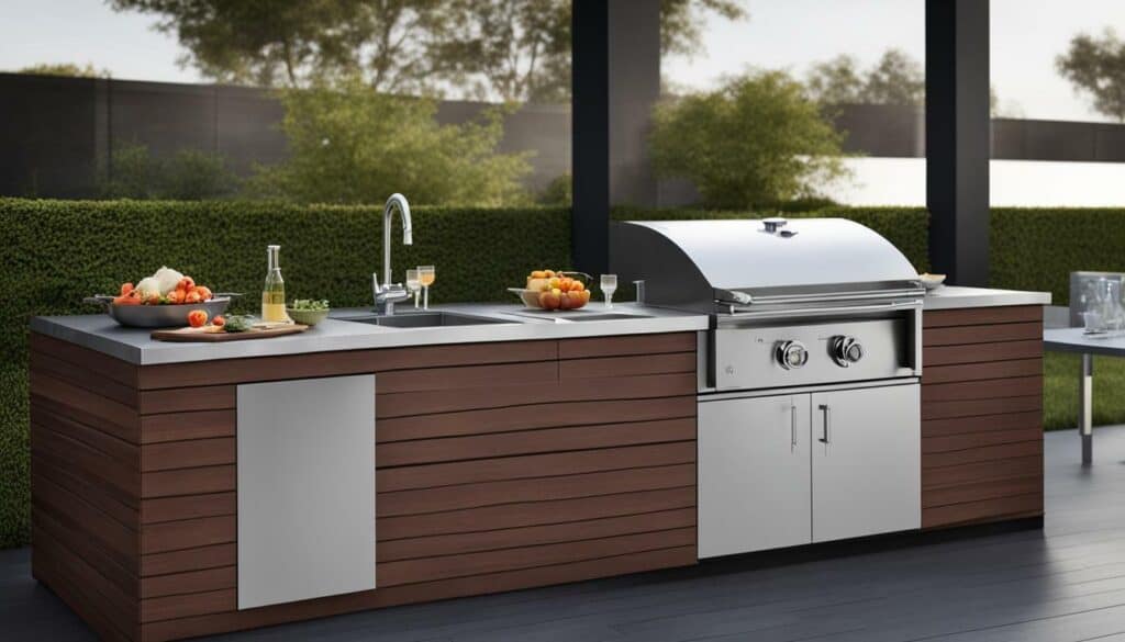 Draco Grills Outdoor Kitchen and Sink Cabinet