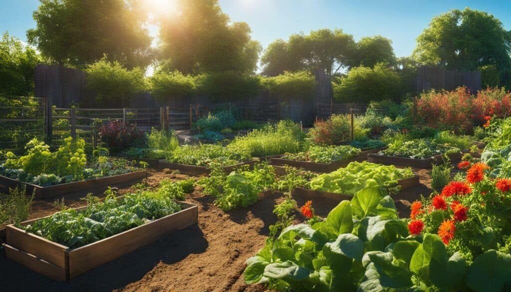 Full sun for vegetable garden