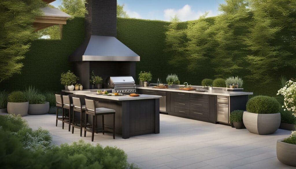 Grill Island for Outdoor Dining