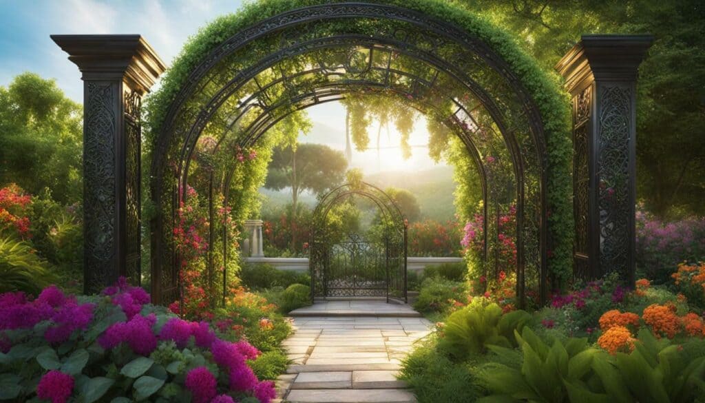 Metal garden arch