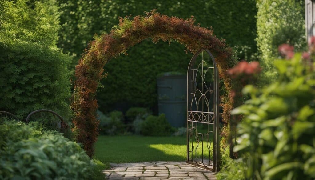 Metal garden arch maintenance