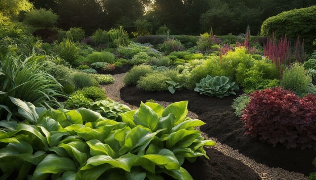 Organic soil with plants