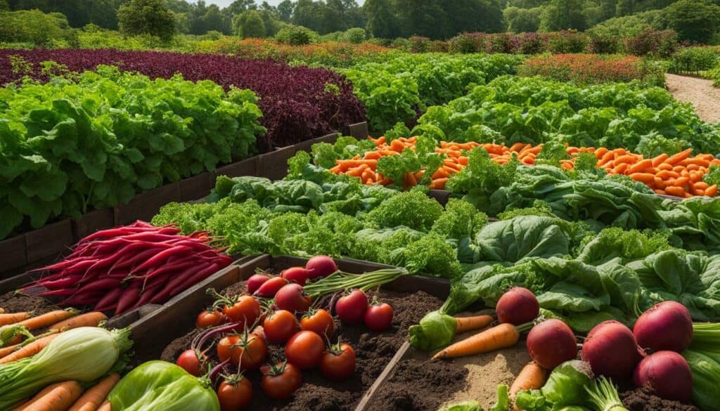 Organic vegetable garden