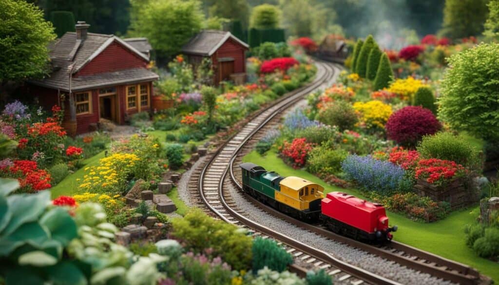 backyard garden train layout