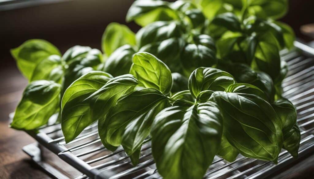 best practices for drying basil