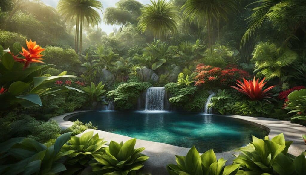 caring for tropical plants in garden basins