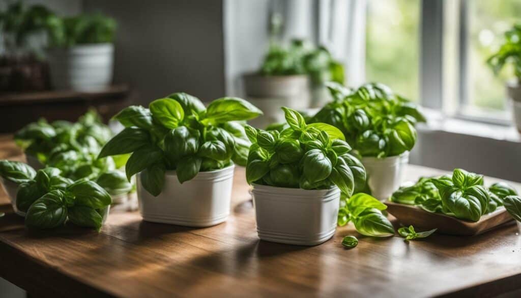 container gardening with basil
