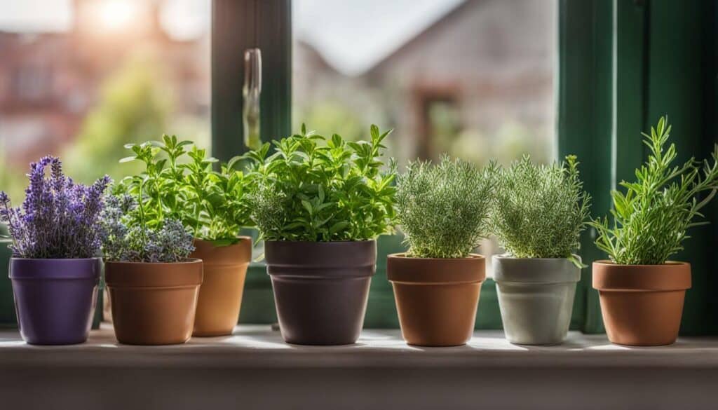 easy herb garden in pots