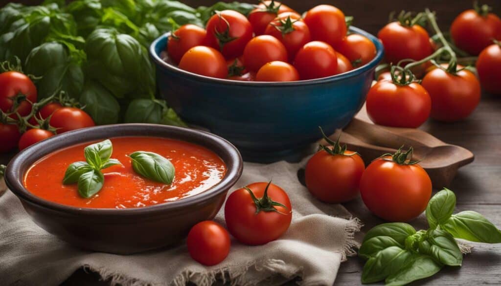 garden tomato basil soup