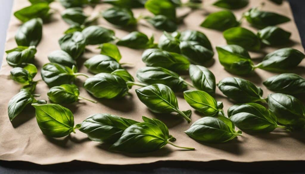 how to dry basil from the garden