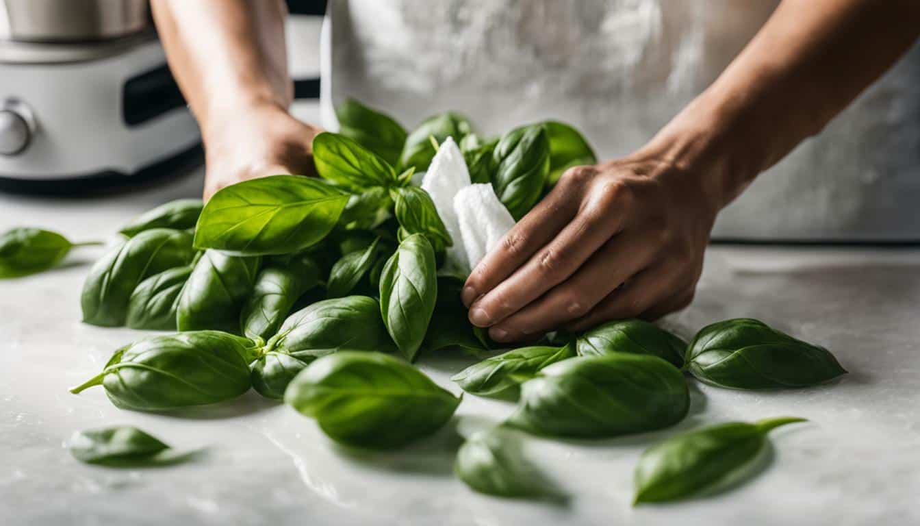 how to freeze basil from the garden