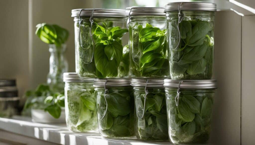 how to store basil long term