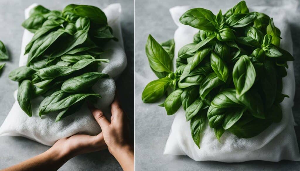 how to store fresh basil from the garden