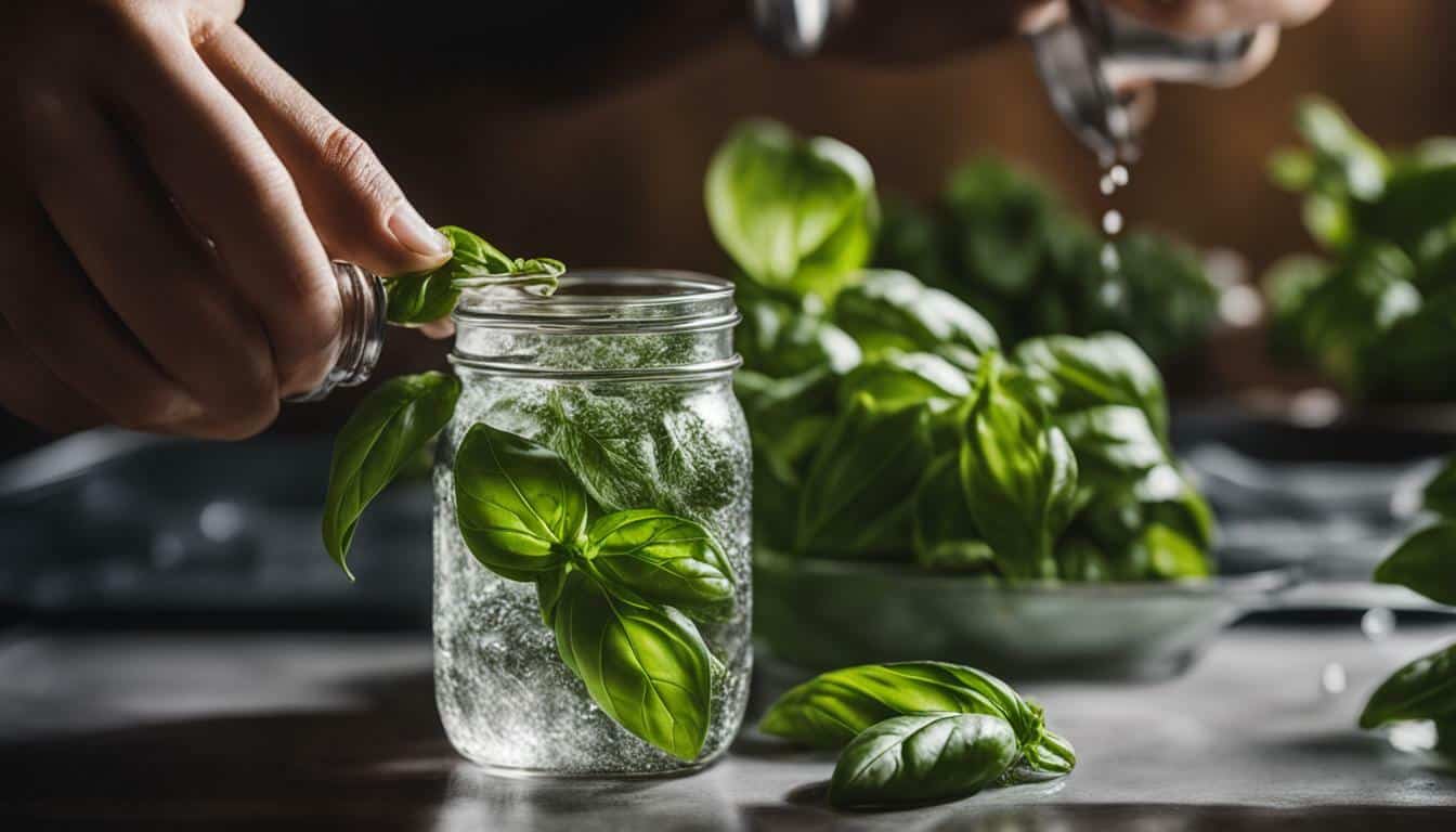 how to store fresh basil from the garden