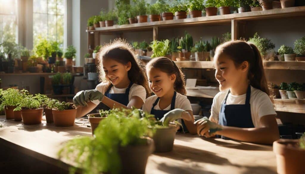 indoor gardening with kids