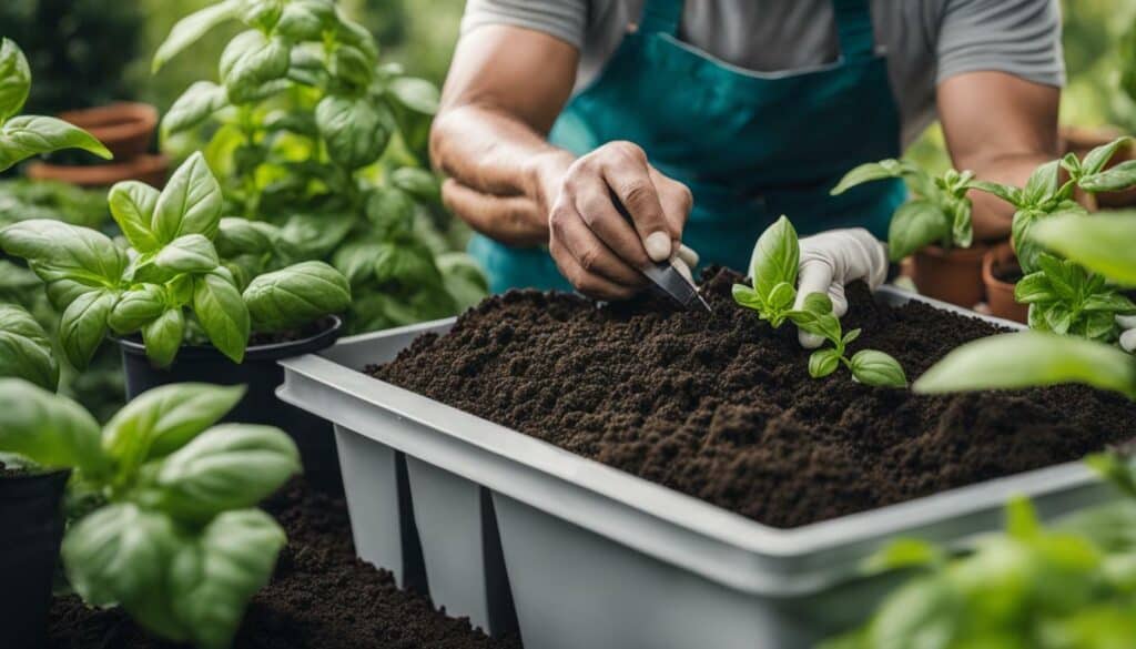maintaining basil plants in containers