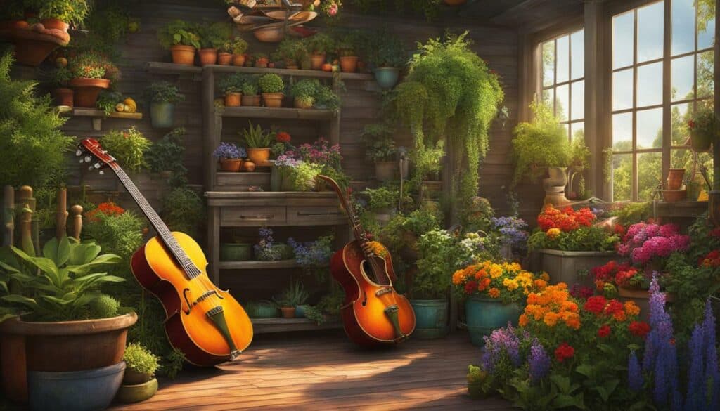 musical instruments and container gardening