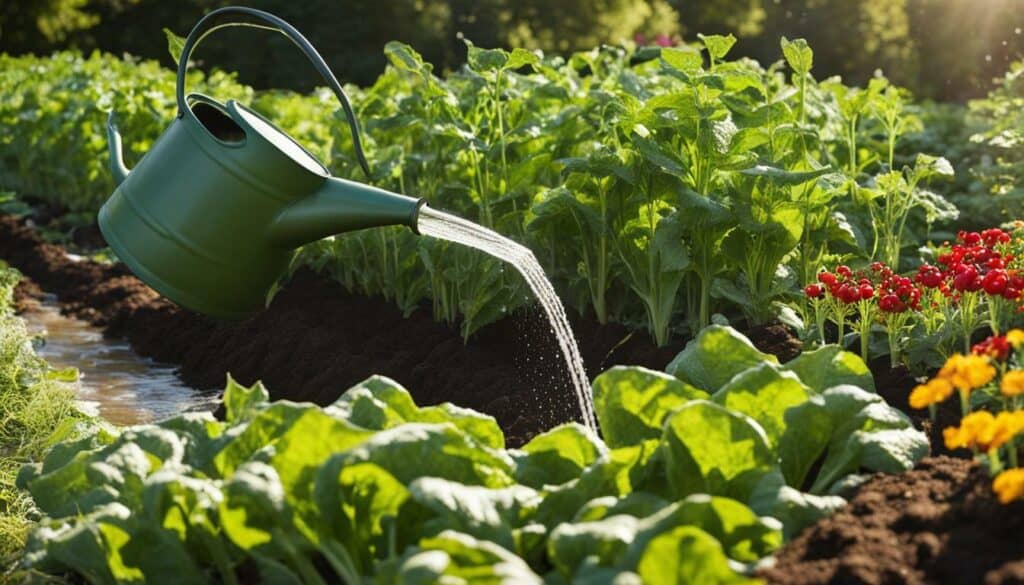 proper watering for vegetables