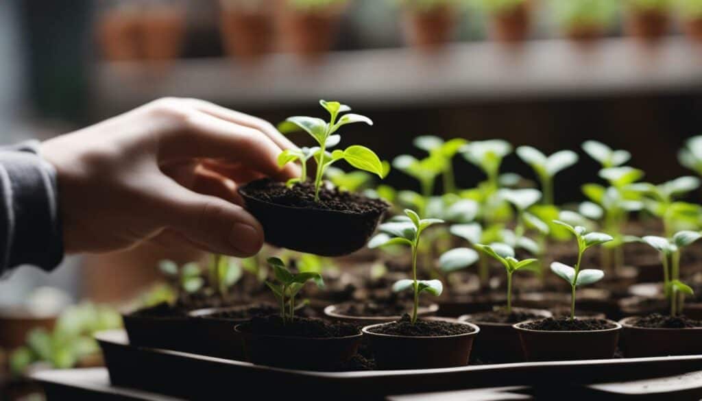 starting seeds indoors or purchasing young plants