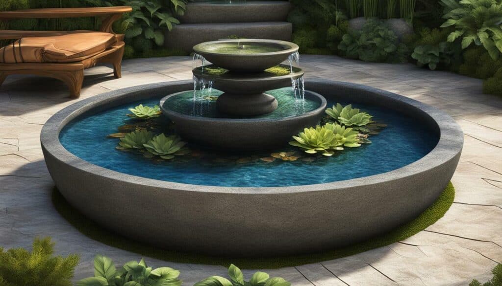 stone basin fountain