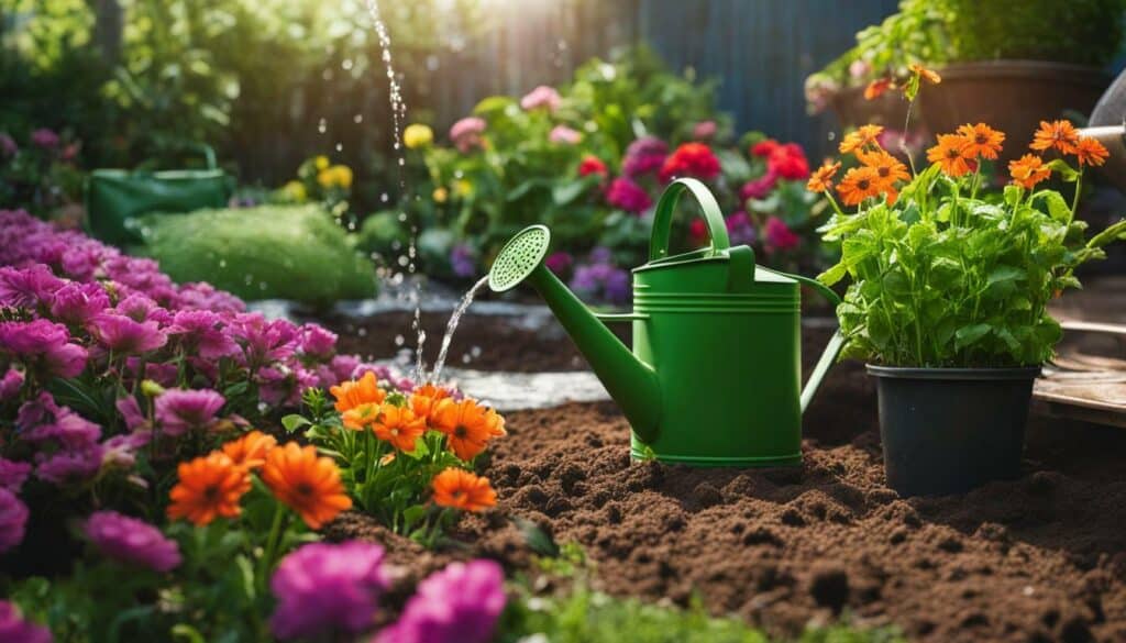 watering and feeding organic gardening