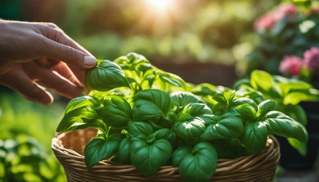 when to pick basil from the garden